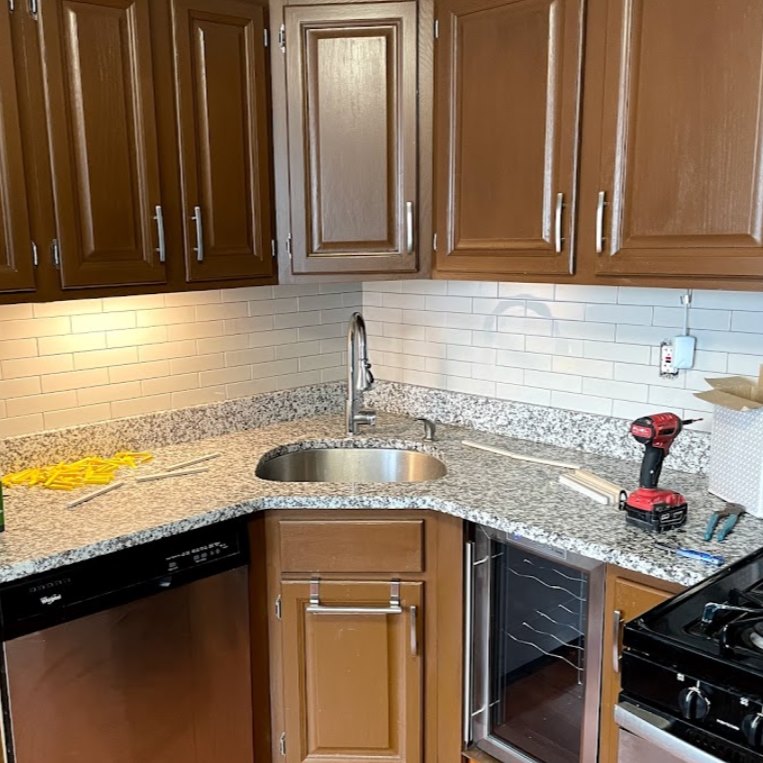 Newly remodeled kitchen cabinets